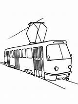 Tram Coloring Pages sketch template