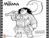 Moana Maui Coloreear Personaje Pintar sketch template