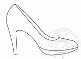 Shoe Heel Template High Coloring Drawing Zapatos Bolsos Shoes Mother Templates Para Alto Tacones Happy Coloringpage Eu Paper sketch template