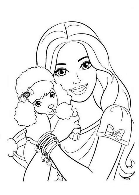 barbie drawing book coloring pages