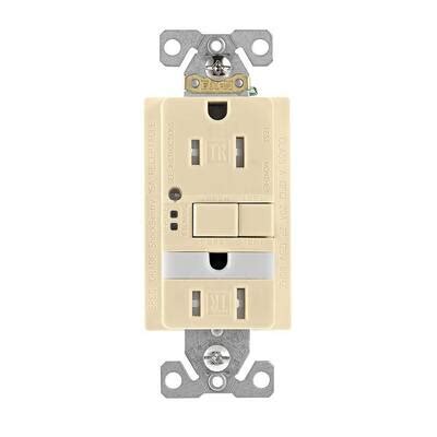 eaton  amp  volt gfci tr duplex receptacle  night light ivory trsgfnlv   home