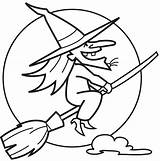 Witch Broom Drawing Coloring Pages Halloween Flying Paintingvalley Drawings sketch template