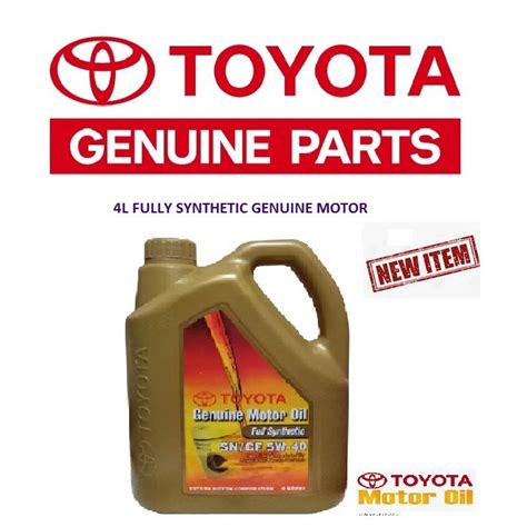 toyota genuine motor oil full synthetic     gallon shopee philippines