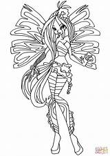 Winx Sirenix Flora Disegni Colorat Desene Musa Coloring Kolorowanka Ausmalbild Drukuj Ausdrucken sketch template