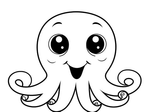 cute octopus coloring page  print  color