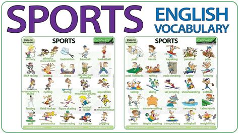 sports names  sports  english vocabulary lesson sport sports esol englishvocabulary