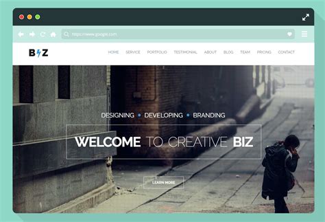 full page website template collection