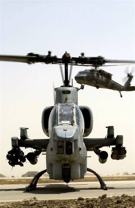 marine corps usmc ah  super cobra helicopter armed  agm  hellfire missiles