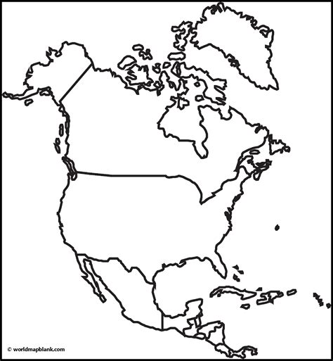 blank north america map outline countries imagepdf