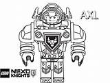 Nexo Axl Caballero Roboter Ninjago Shark Knight Brickshow Legos Colorironline Categorias sketch template