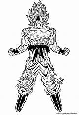 Saiyan Gokuu Goku sketch template