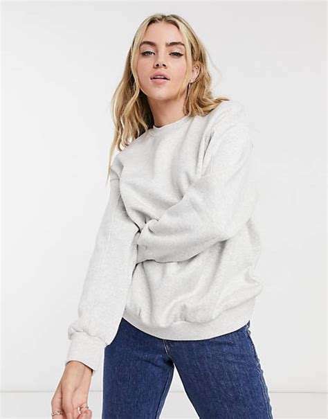 bershka oversized sweater  grijs asos