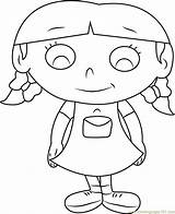 Einsteins Little Annie Coloring Pages Coloringpages101 Kids Printable sketch template