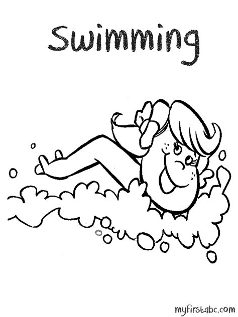 swimming coloring pages coloring home
