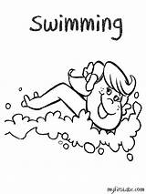 Schwimmen Coloringhome Ausmalbild Swiming Swimmer sketch template