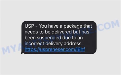 package   delivered text scam
