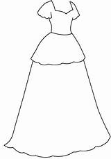 Gaun Sketsa Sang Putri Cepat Langkah sketch template