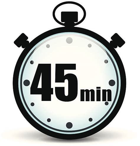number 45 minute hand min clock illustrations royalty free vector
