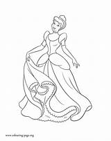Cinderella Coloring Princess Colouring Pages Print Printable Beautiful Color Fun sketch template