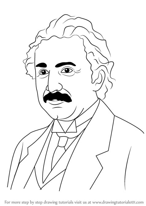 learn   draw albert einstein famous people step  step