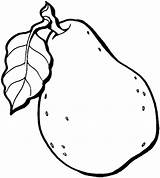 Pear sketch template