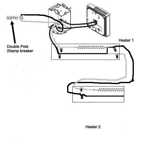 volt baseboard heaters wiring diagram