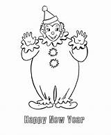Coloring Year Pages Happy Clipart Book Clown Library sketch template