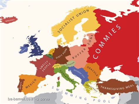 europe according to each nation funny europe map
