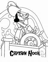 Coloring Captain Hook Pages Holding Wheel Color Kidsplaycolor Interesting Pirates Getdrawings Kids Getcolorings Jake Neverland sketch template