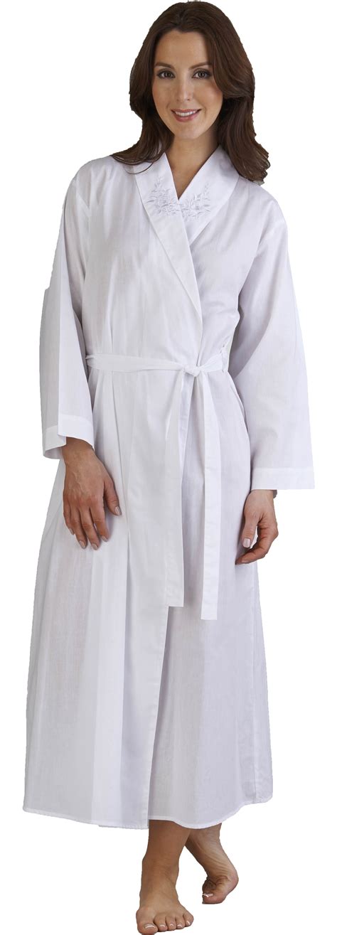pure white cotton dressing gown wrap