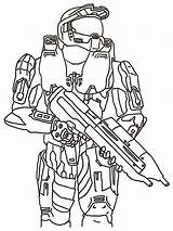 Halo Coloring Pages Chief Master Printable Painted Color Deviantart Boys Kids 2008 sketch template