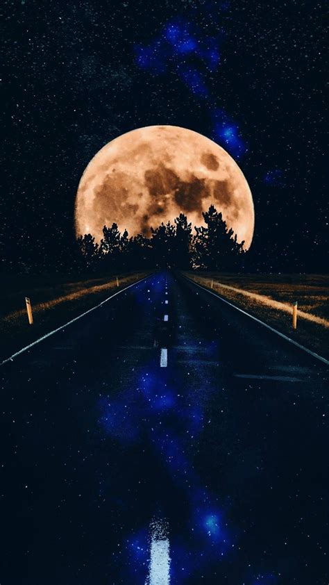 road in the night landscape wallpaper nature beautiful