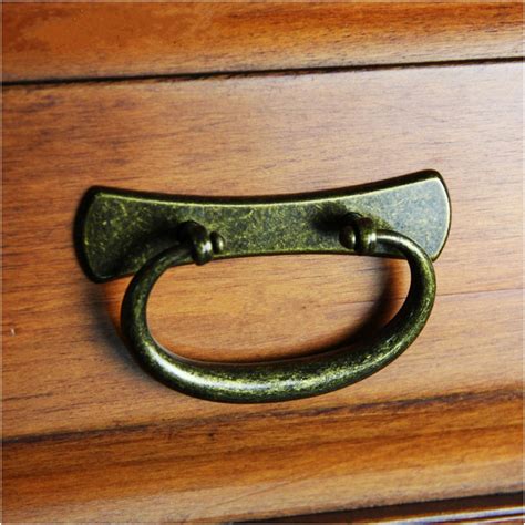 mm antique brass drop rings drawer cabinet pulls knobs vintage bronze