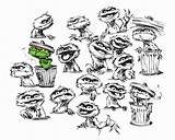 Oscar Grouch Coloring Printable Pages Elmo Sesame Getcolorings Street Trash Clipart sketch template