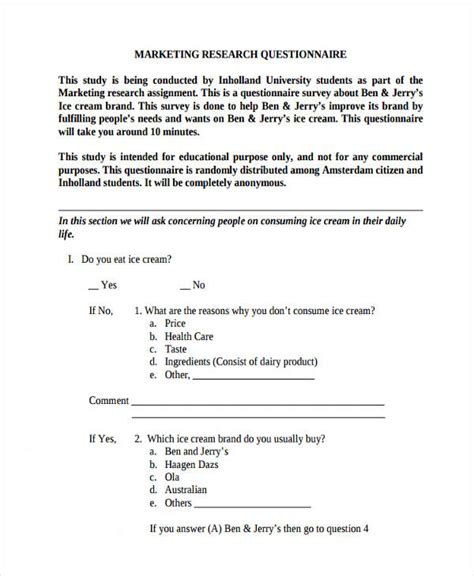 survey examples  research questionnaire examples  sample templates