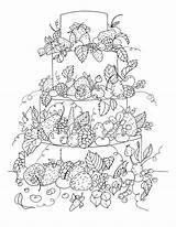 Coloring Pages Cake Fruit Adult Adults Food Chain Cakes Big Cup Colouring Olivier Books Color Printable Mandala Fruits Sheets Book sketch template
