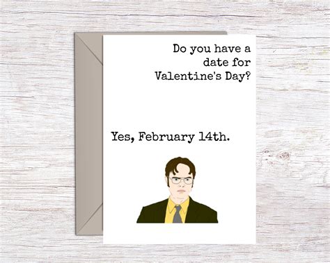 Printable The Office Dwight Schrute Valentine S Day Card Etsy