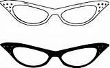 Glasses Clip Retro Vector Svg sketch template