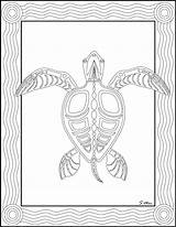 Aboriginal Coloring Ray Indigenous Dreamtime Native Naidoc Xray Turtles Outlines Therapy Aborigines sketch template