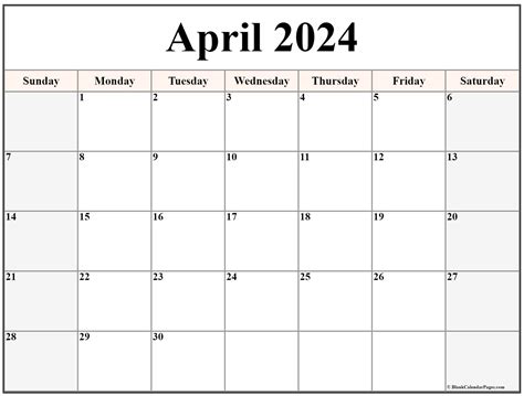 april printable calendar  waterproof  calendar printable