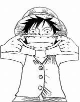 Coloring Luffy Pages Anime Printable Popular sketch template