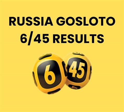 russia gosloto  evening results saturday  august