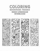 Bookmarks Printable Color Print Floral Coloring Bookmark Justbrightideas Kids Pages If These Choose Board sketch template