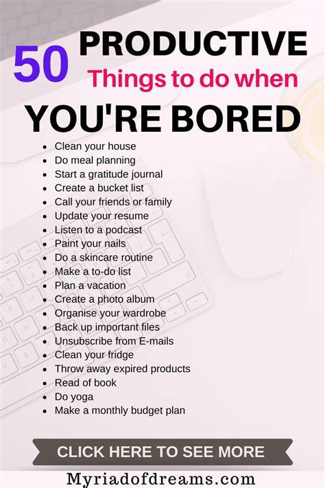 productive things to do when you are bored 50 ideas what to do when