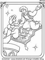 Aladdin Aladino Coloriage Alfombra Cibercuentos Coloriages sketch template