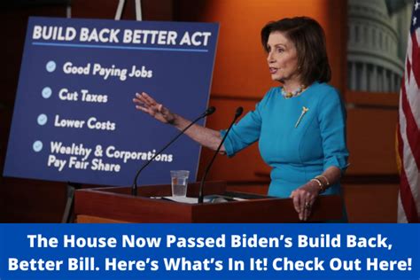 The House Now Passed Biden’s Build Back Better Bill Here’s What’s In