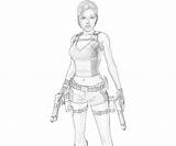 Croft Lara Tomb Riders Characters Coloring Pages sketch template