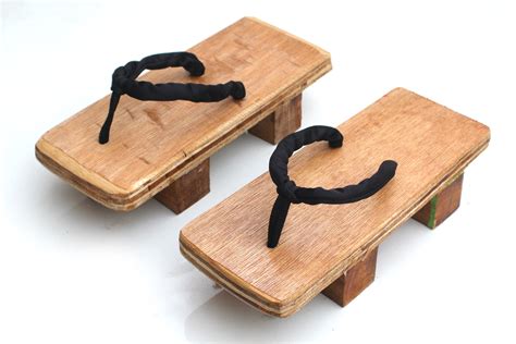 pair  geta wooden sandals  steps