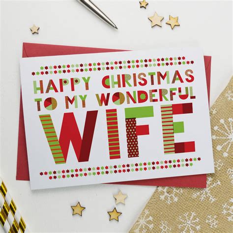 Wonderful Wife Christmas Card By A Is For Alphabet