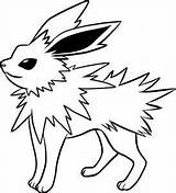 Pokemon Coloring Jolteon Pages Colouring Step Pokémon Tegninger Color Drawings Sheets Boys Printable Eevee Print Book Party Birthday Draw Drawing sketch template